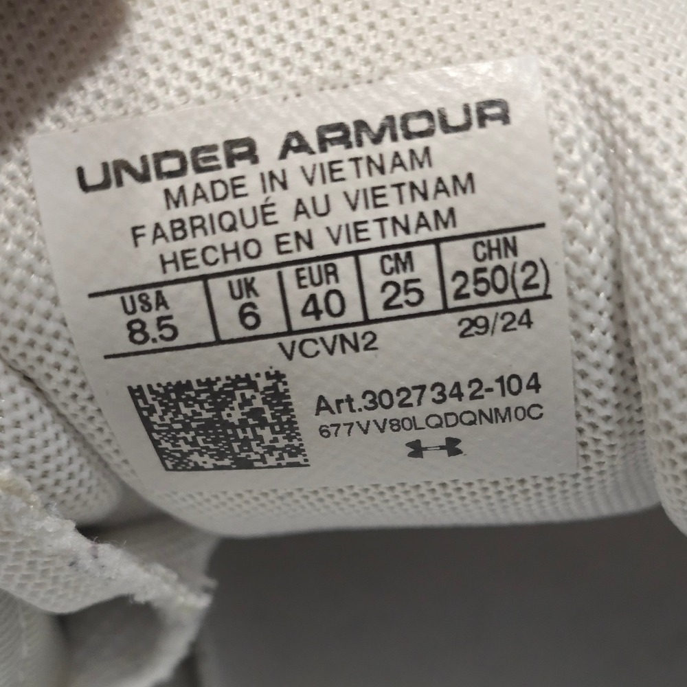 Under Armour Project Rock Sneakers Women 8.5 White Athletic Gymcore Training - Picture 2 of 6